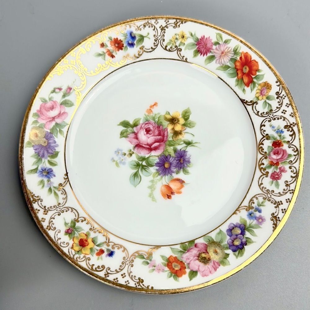 Vintage Rosenthal Bavaria The Dresden Porcelain Bouillon Cup & Saucer Floral - Picture 6 of 13